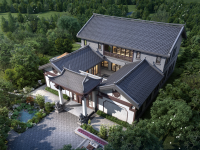 二层-传统中式风格别墅施工图设计